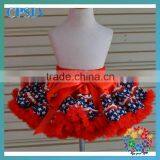 2014 Cheap Wholesale Super Fluffy Pettiskirt Boutique Baby Girls Red Blue Tutu Skirt thumbnail-1