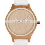Women Bamboo Watch / Leather Band Lady Wood Watch thumbnail-2