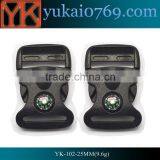 Yukai 1" Black Side Release Buckle for Bags Plastic Buckle for Backpack thumbnail-1