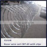 Flat Wrapped Galvanized Razor Barbed Wire