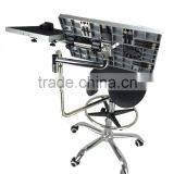 PU Saddle Shape Guitar Chair With Adjustable Computer Desk thumbnail-1