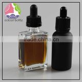 trade assuranc 30ml square colour glass dropper bottle with sliver cap for essential oil/rectangular glass dropper bottle