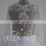 QUEEN BRIDAL 2016 New Design Ball Gown Luxury Bridal Arabic Wedding Dress Lace Long Sleeve thumbnail-5