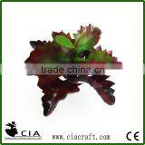 Faux Ruffle Sedum Succulent Leaves in Plum for Hanging Glass Sphere thumbnail-3