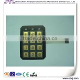 3*4 membrane tactile switch keypad with waterproof overlay