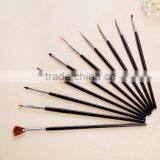 2015 Black Handle Nail Dust Brush 10pcs Acrylic Nail Art Brush Set thumbnail-3