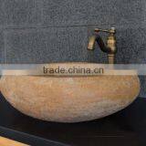 Cheap Wholesale Natural Cobble Stone Wash Basin thumbnail-3