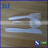 Heavy knife+fork+spoon in one set white disposable plastic cutlery                        
                                                Quality Choice
