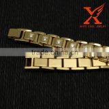 Fashion Bracelet 2016 Wholesale Mens Bracelet Jewelry Gold CNC CZ Stone 316l Stainless Steel Bracele thumbnail-3