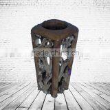 Wood Hollow Carving Craft, Wooden Vase