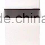 1026-5 Glass Reflector Bowl Deep Coffee Wood Accents White Linen Shades Bold Lighting Style Floor Lamp thumbnail-2