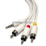 3.5mm 4-pole Plug to 3RCA Plug Cable