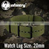 Infantry Military Sport Black Rings NATO Nylon Watch Strap thumbnail-3