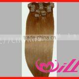 Top Quality Gold Full Head Clip In Hair Extension Human Hair Extension