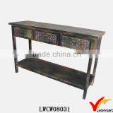 Hot Sale Luckywind Vintage Reclaimed Wood Drawer Table thumbnail-1
