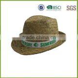 2015 Hot Sale Custom China Straw Fedora Hat thumbnail-3