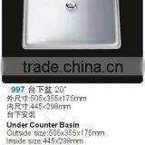 Rectangle Undermount Lavatories Ceramic Sink With CUPC Approval-PU-997-W