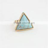 2015 Triangle Shape Ring Gold Ring With Stone thumbnail-3