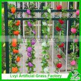 Artificial Green Leaf Vine With Flowers for Decoration thumbnail-1
