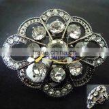 Fashion Flower Shaped Stretch Rings With Colored Rhinestone thumbnail-1