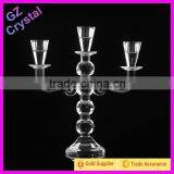 Elegant Wedding Centerpiece Candle Holder 3 Arms Crystal Candelabra thumbnail-1