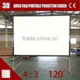 Outdoor Portable Fast Foldable Projector Screen 16:9 Silver Screen