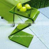 Acrylic Green Frosted Zigzag Table thumbnail-1