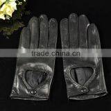Breathable Summer Short Ladies Sheepskin Leather Driver Glove thumbnail-2