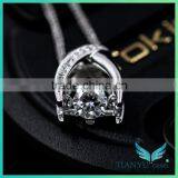 Moissanite Diamond Pendant Designs, 0.5CT VVS Clarity Moissanite Diamond Pendant Set for Women thumbnail-1