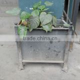XY131043 home patio garden decorative grow box, wrought iron square flower pot, stainless steel planter box