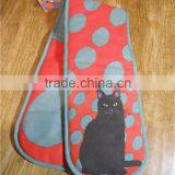 100%cotton Kitchen Printed Double Oven Mitten