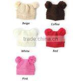 Lovely Toddler Kids Baby Boys Girls Pom Pom Knit Crochet Casual Beanie Hats Cap thumbnail-2
