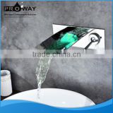 Wall Mounted Bathroom Wash Waterfall LED Basin Faucet