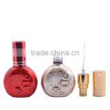 Round Shape Red Empty Glass Spray Perfume Bottle With Aluminum Atomizer for Wedding Gift thumbnail-2