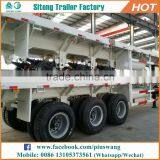 Cheap Price 3 Axles 20ft 40ft Flatbed Gooseneck Semi Trailer For Sale thumbnail-5