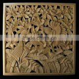 Stone Relief Carving of Bird and Flower thumbnail-1