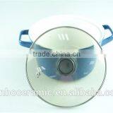 Fashion New Design Porcelain Tureen, Blue Ceramic Tureen With Glass Lid,double Ear Tureens thumbnail-2