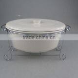 Wholesale Stocklot Porcelain Soup Tureen With Iron Hob thumbnail-1