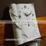 Modern 3d Book Design Resin Wall Clock for Living Room thumbnail-2