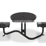 Modern Round Metal Coffee Table and 2 Chairs thumbnail-1