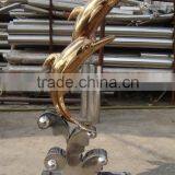 Professional Manufacturer Stainless Steel Outdoor Animal Dolphin Sculpture for Sale thumbnail-1