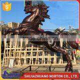 cheap imitation bronze fiberglass life size outdoor jumping horse statue NTRS661S