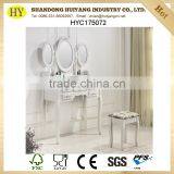 Custom European New Fashion Design Wooden Dressing Table With 3mirrors Wholesale thumbnail-1