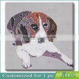 Cute Dog Abstract Home Decor Canvas Animal Oil Painting thumbnail-1