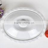 11.5" Oval Porcelain Baking Tray With Lid thumbnail-2