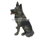 Customized life-size fiberglass dog statue
