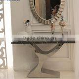 X01 Modern Hallway X Shape Mirrored Console Table thumbnail-2