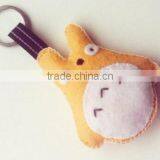 New Products Hot Selling Wholesale Key Ring Promotional Gift Craft Fabric Felt Mini Plush Animal Keychain Made in China thumbnail-1