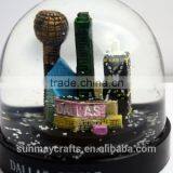 OEM High Quality DALLAS TEXAS Souvenir Acrylic Snow Globe for Sale thumbnail-5