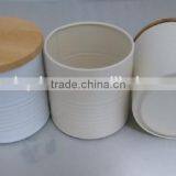 Bamboo Lid Tea Sugar Coffee Kitchen Container Set of 3 thumbnail-2